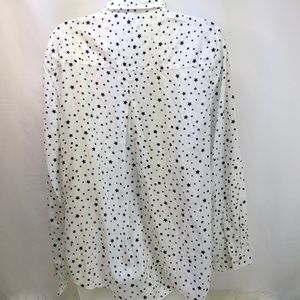 beachlunchlounge Tops - Black and White Star Button Down Shirt beachlunchlounge Tops - Black and White Star Button Down Shirt